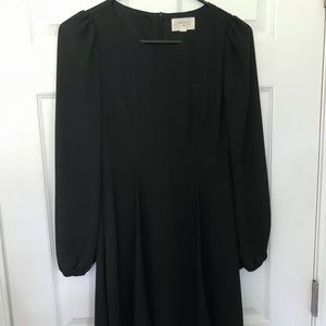 Black long sleeve fit and flare